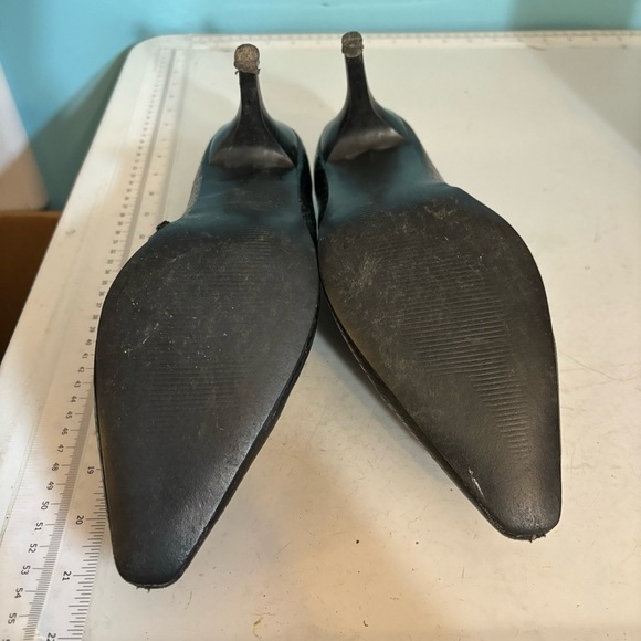 🛍️3/$30 Madeline women’s black reptile skin print stiletto booties in size 10 - Picture 12 of 13